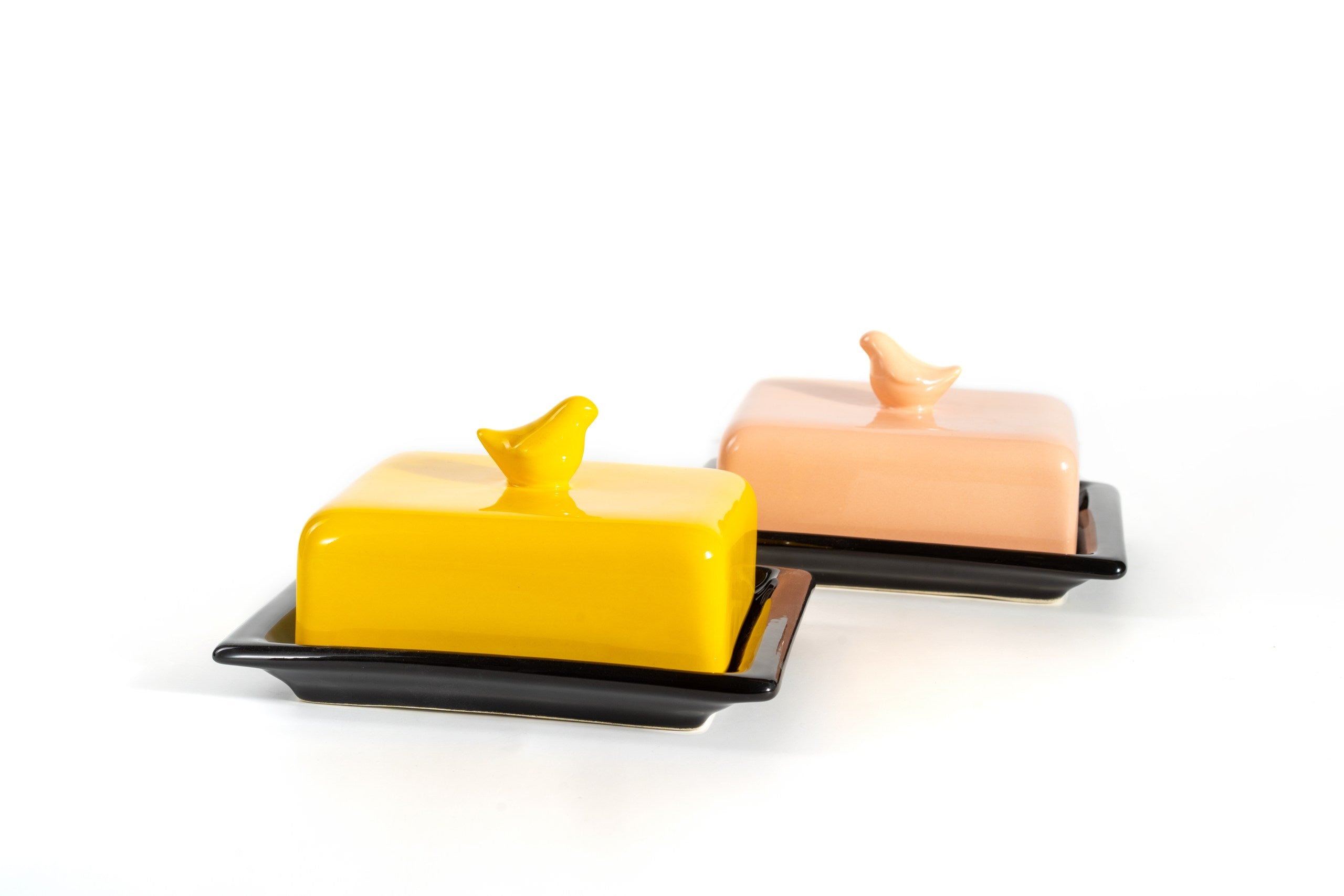 Bird Topper Butter Dishes